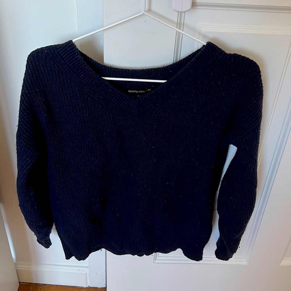 J crew v neck wool sweater